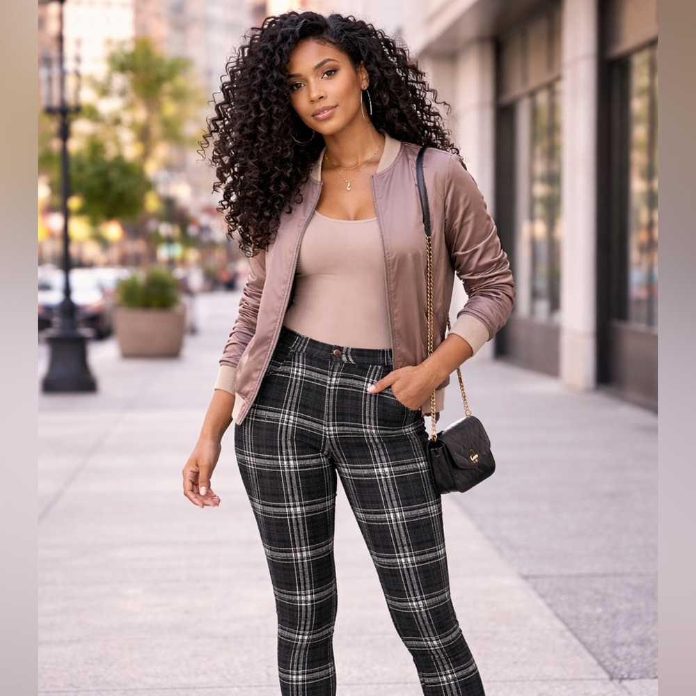 SO Plaid High-Rise Pull-On Ponte Leggings | Size: XL (Juniors) | Like New